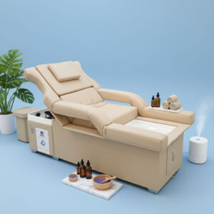 Japanese Head Spa Unit with Table with backrest lift – Plumbed (SerenityPL06)